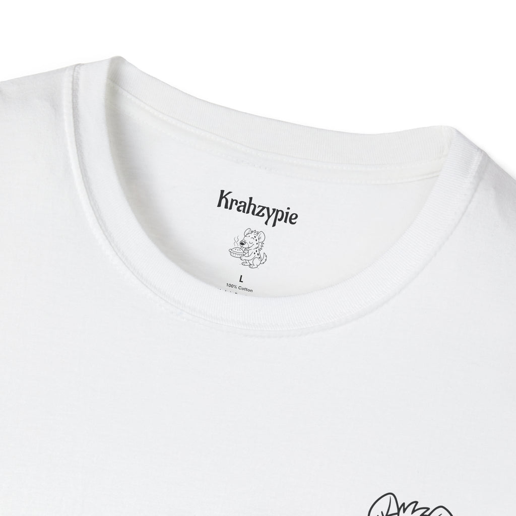 Cute Hyena Illustration T-Shirt | Minimal Line Art, Logo Chest Print