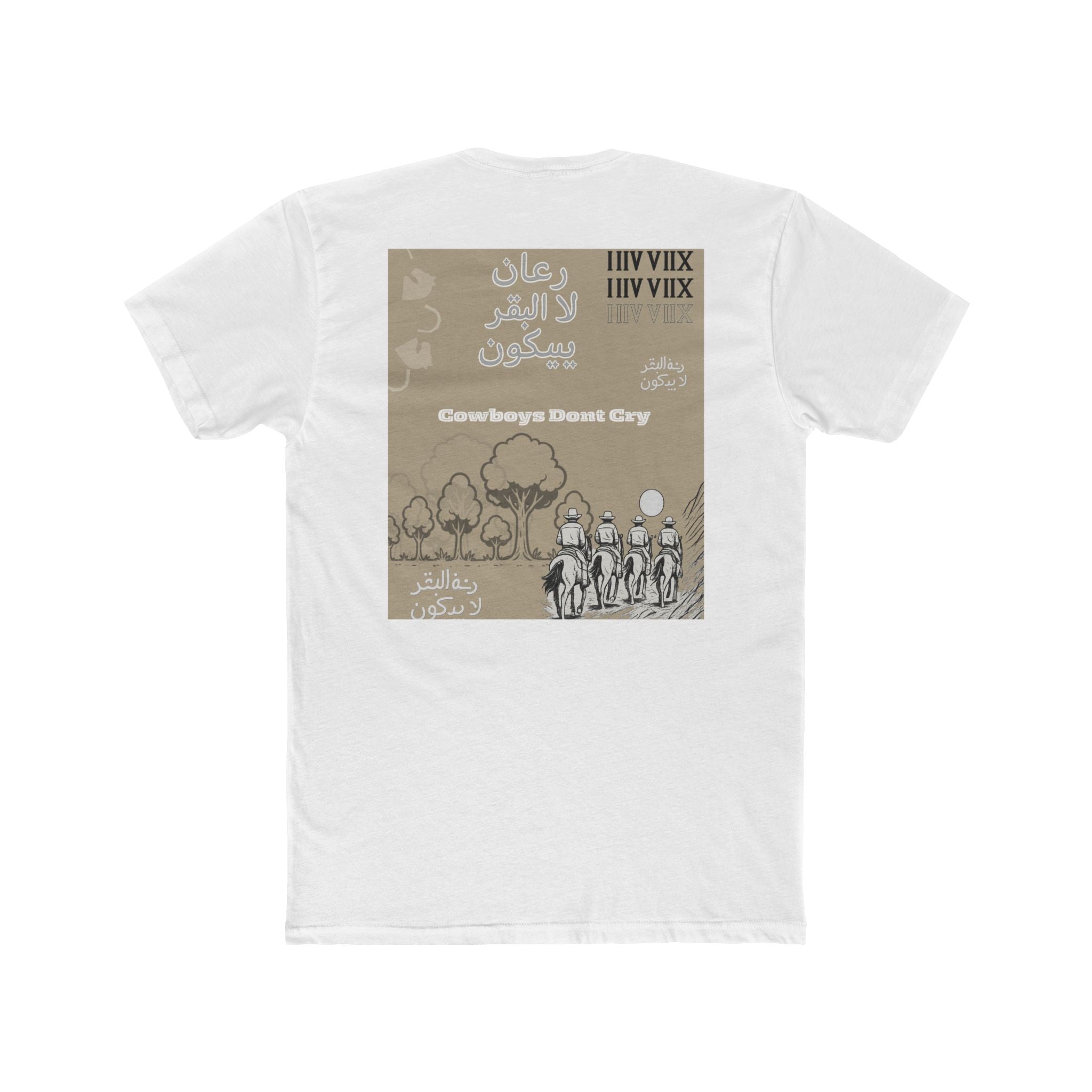 Cowboy Mountain Sketch Tee — Vintage Desert Story Graphic T-Shirt