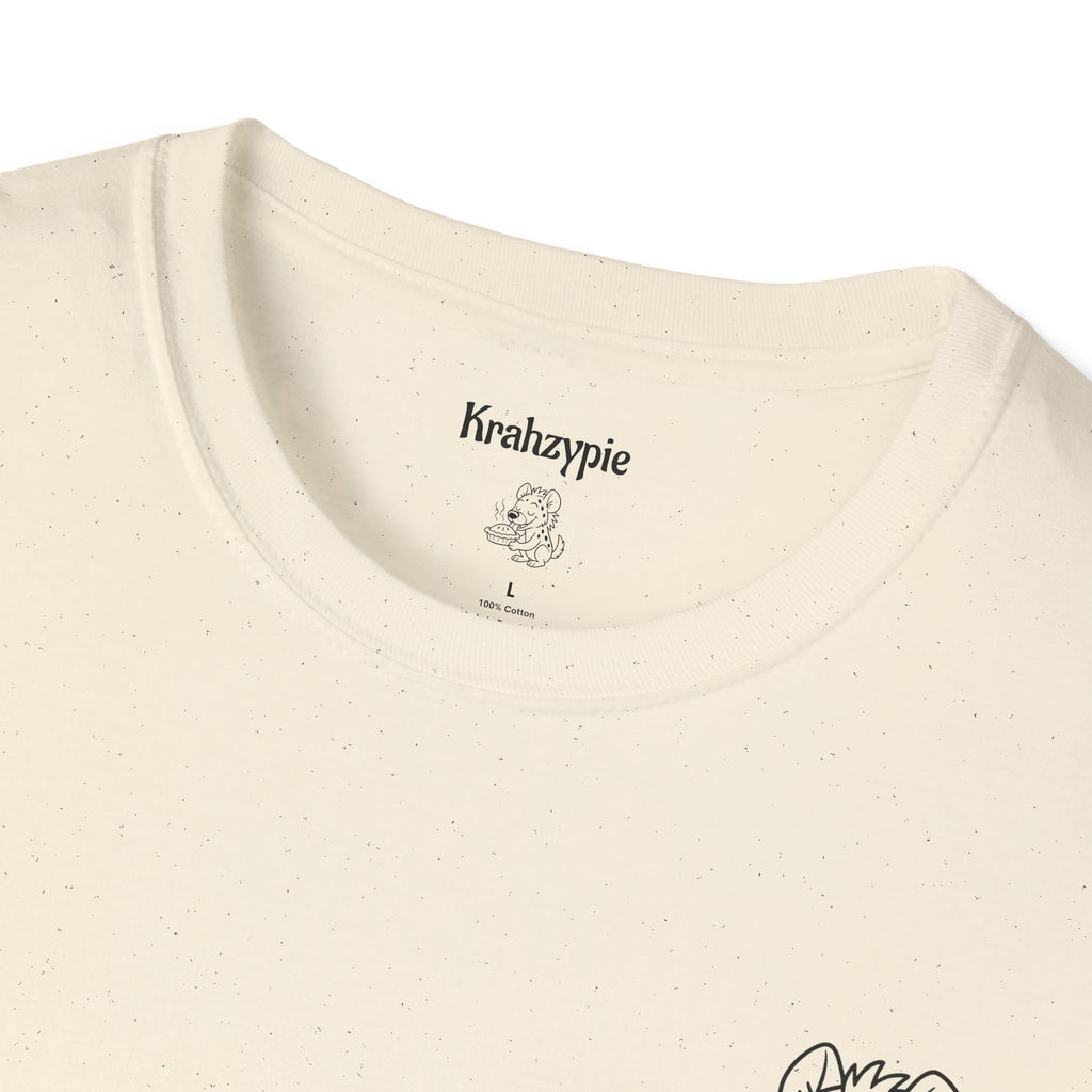 Cute Hyena Illustration T-Shirt | Minimal Line Art, Logo Chest Print