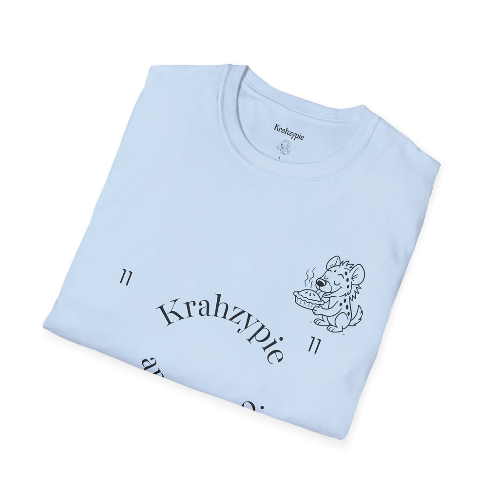 Cute Hyena Illustration T-Shirt | Minimal Line Art, Logo Chest Print