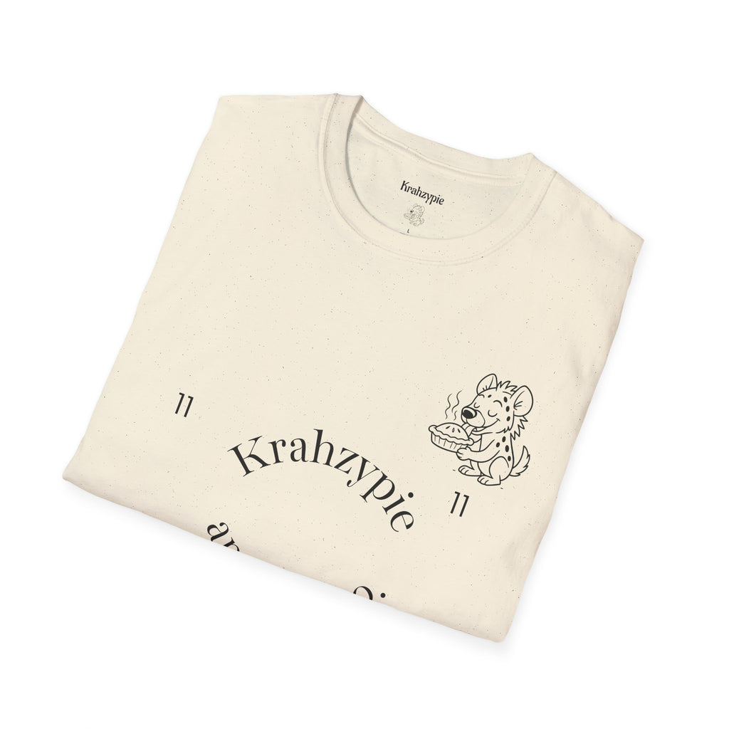 Cute Hyena Illustration T-Shirt | Minimal Line Art, Logo Chest Print