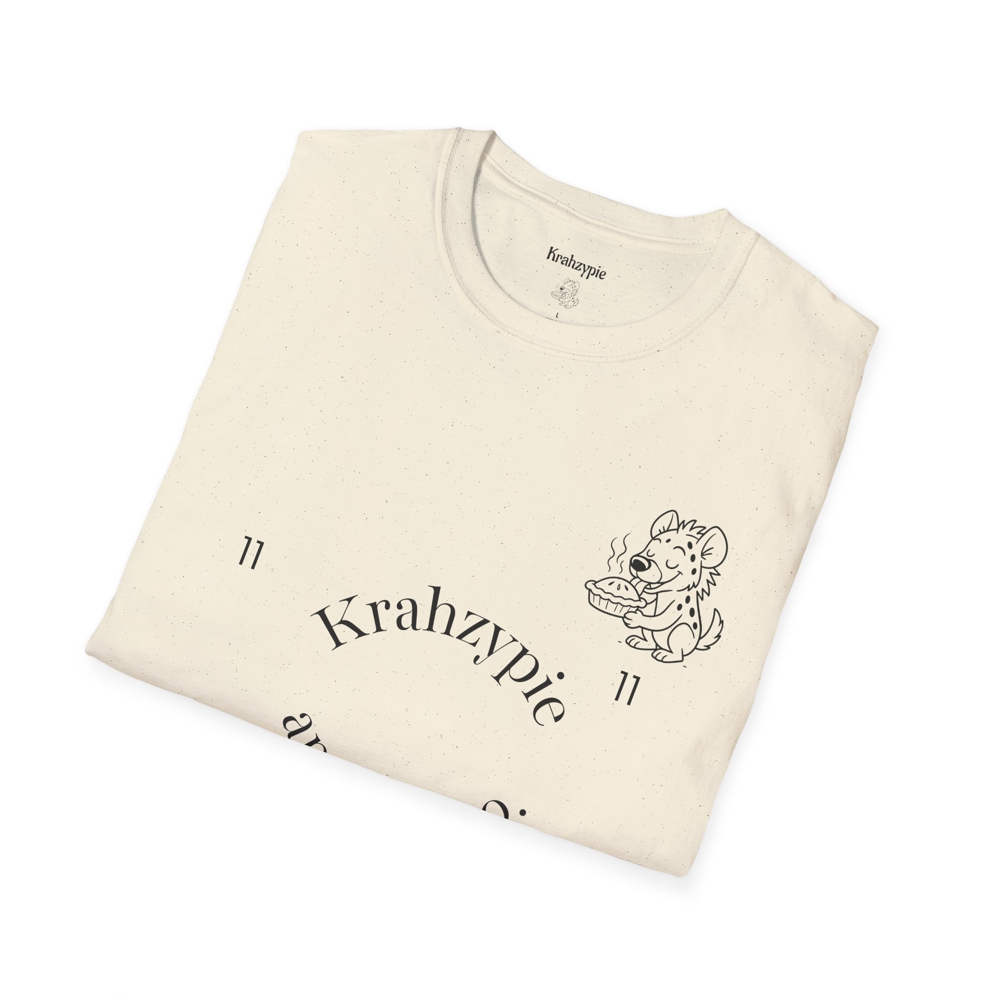 Cute Hyena Illustration T-Shirt | Minimal Line Art, Logo Chest Print