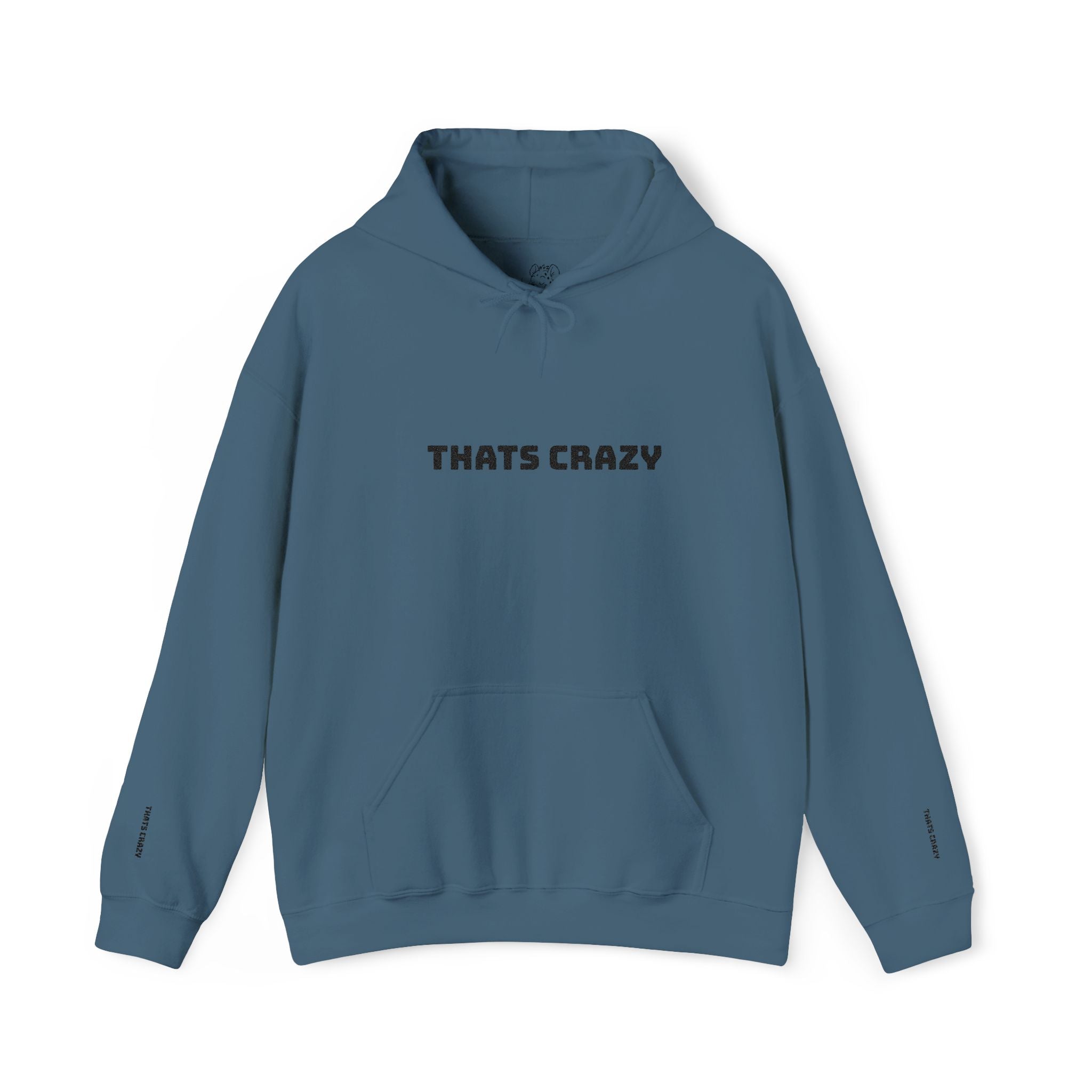 "THATS CRAZY" White Graphic Hoodie – Casual Streetwear Pullover