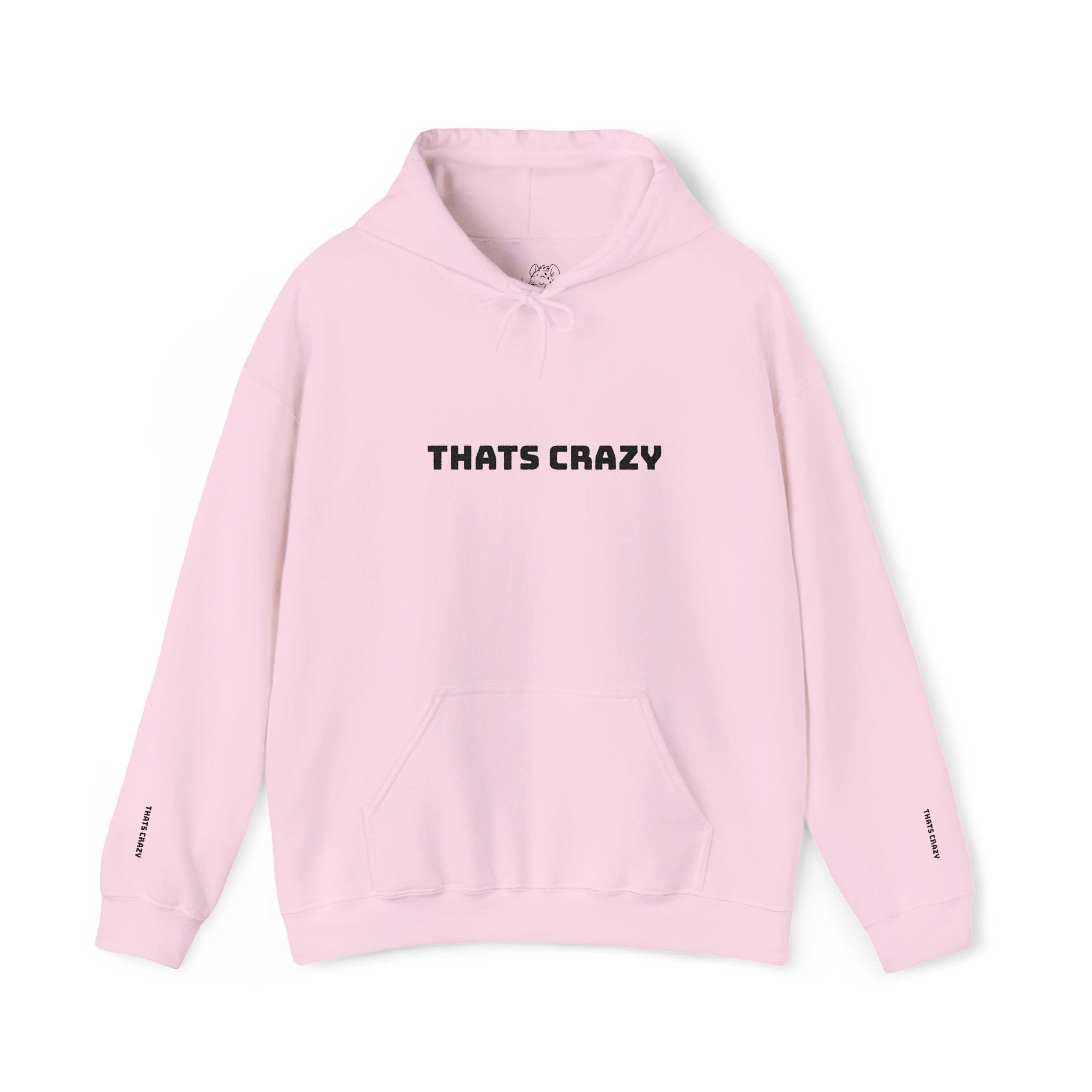 "THATS CRAZY" White Graphic Hoodie – Casual Streetwear Pullover