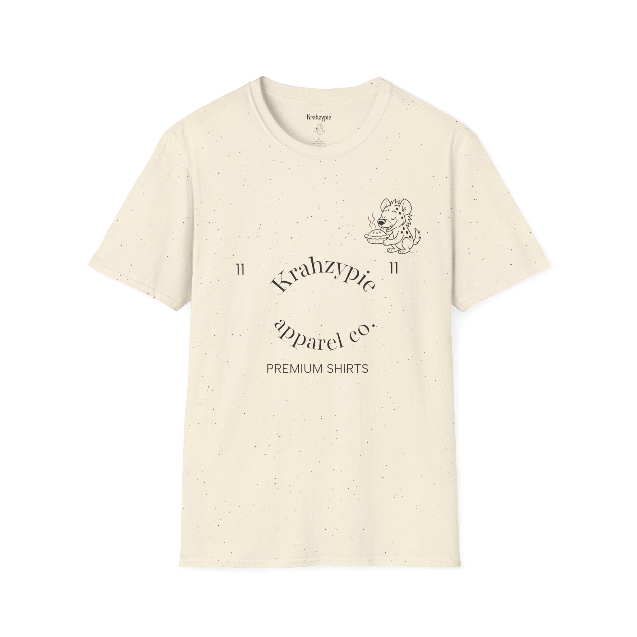 Cute Hyena Illustration T-Shirt | Minimal Line Art, Logo Chest Print