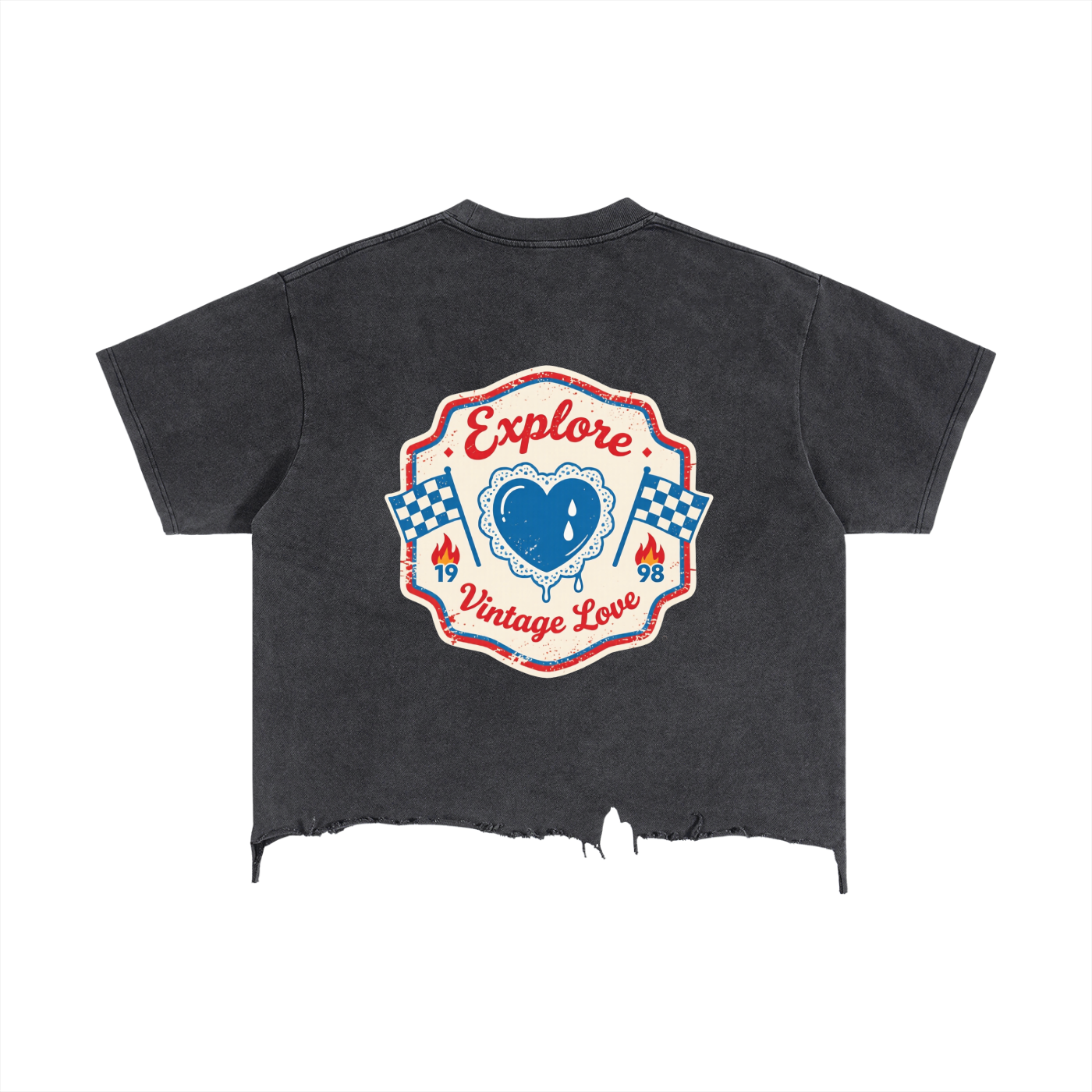vintage,washed,distressed,graphics,explore,casual,womans