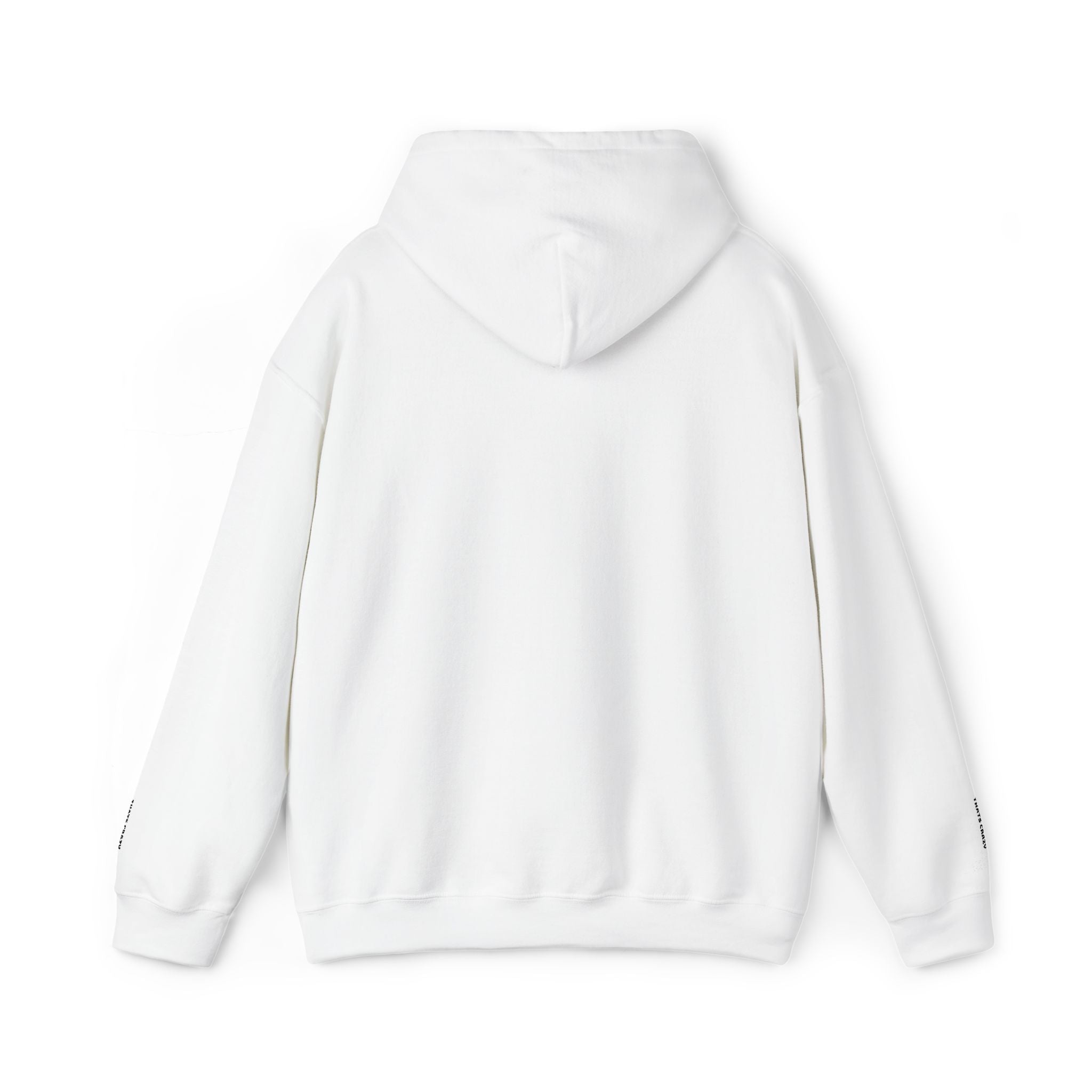 "THATS CRAZY" White Graphic Hoodie – Casual Streetwear Pullover