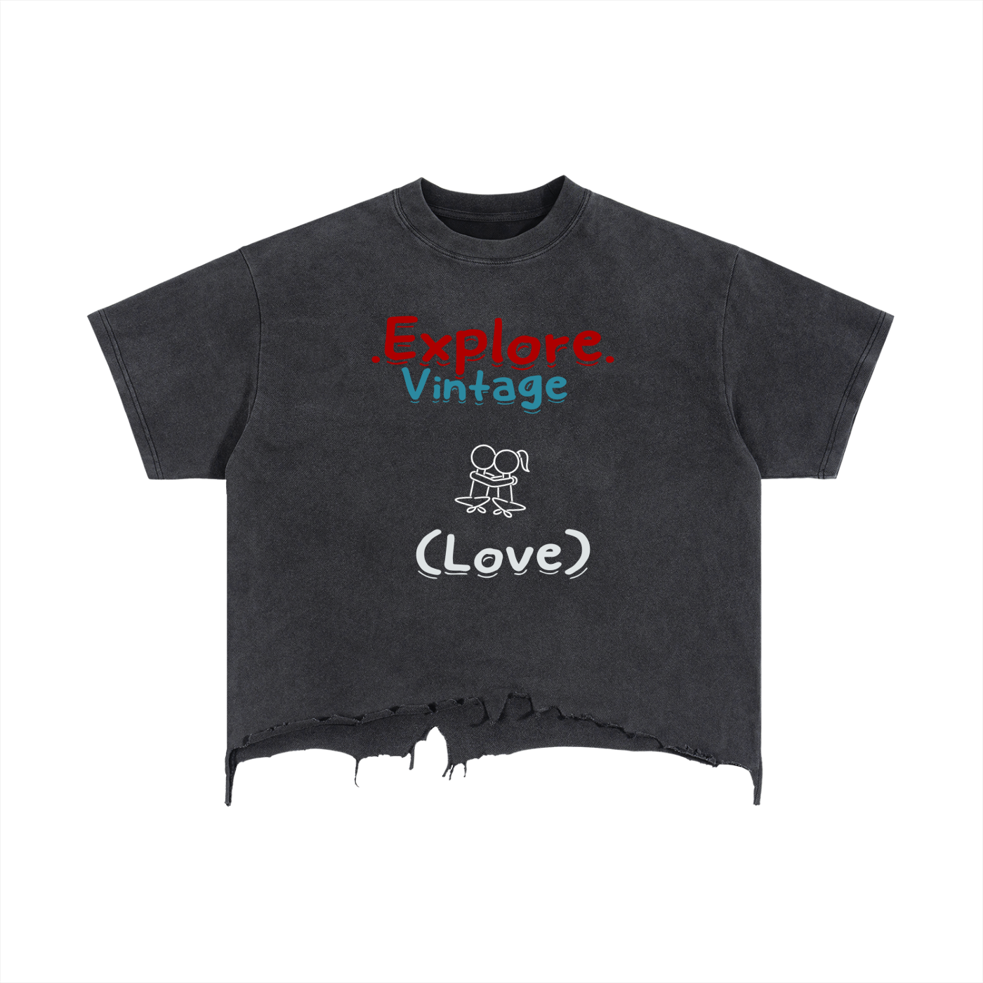 vintage,washed,distressed,graphics,explore,casual,womans