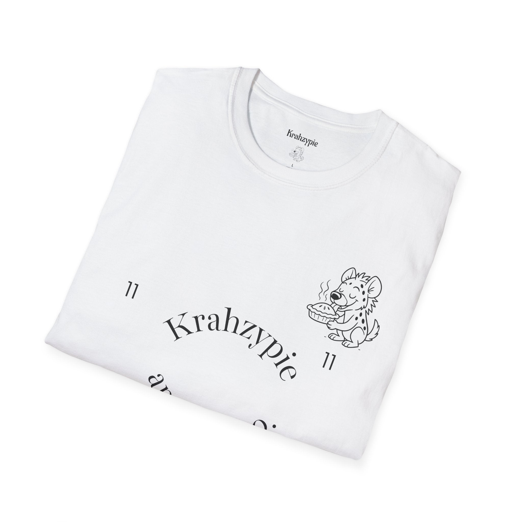 Cute Hyena Illustration T-Shirt | Minimal Line Art, Logo Chest Print